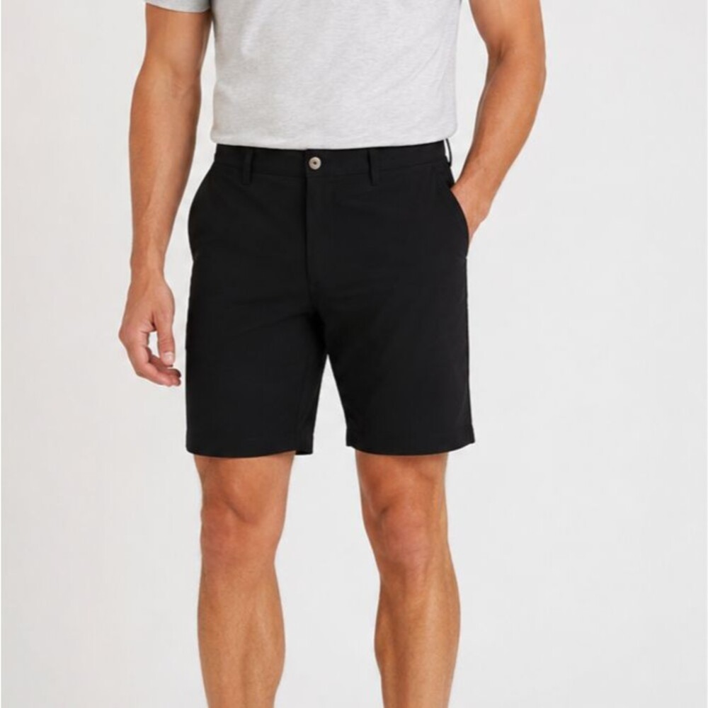 G.H. Bass Traveler Water Repellent Shorts Mens 36 Black Caviar Stretch Casual